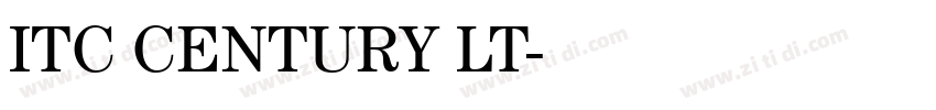 ITC CENTURY LT字体转换 ITC CENTURY LT字体转换